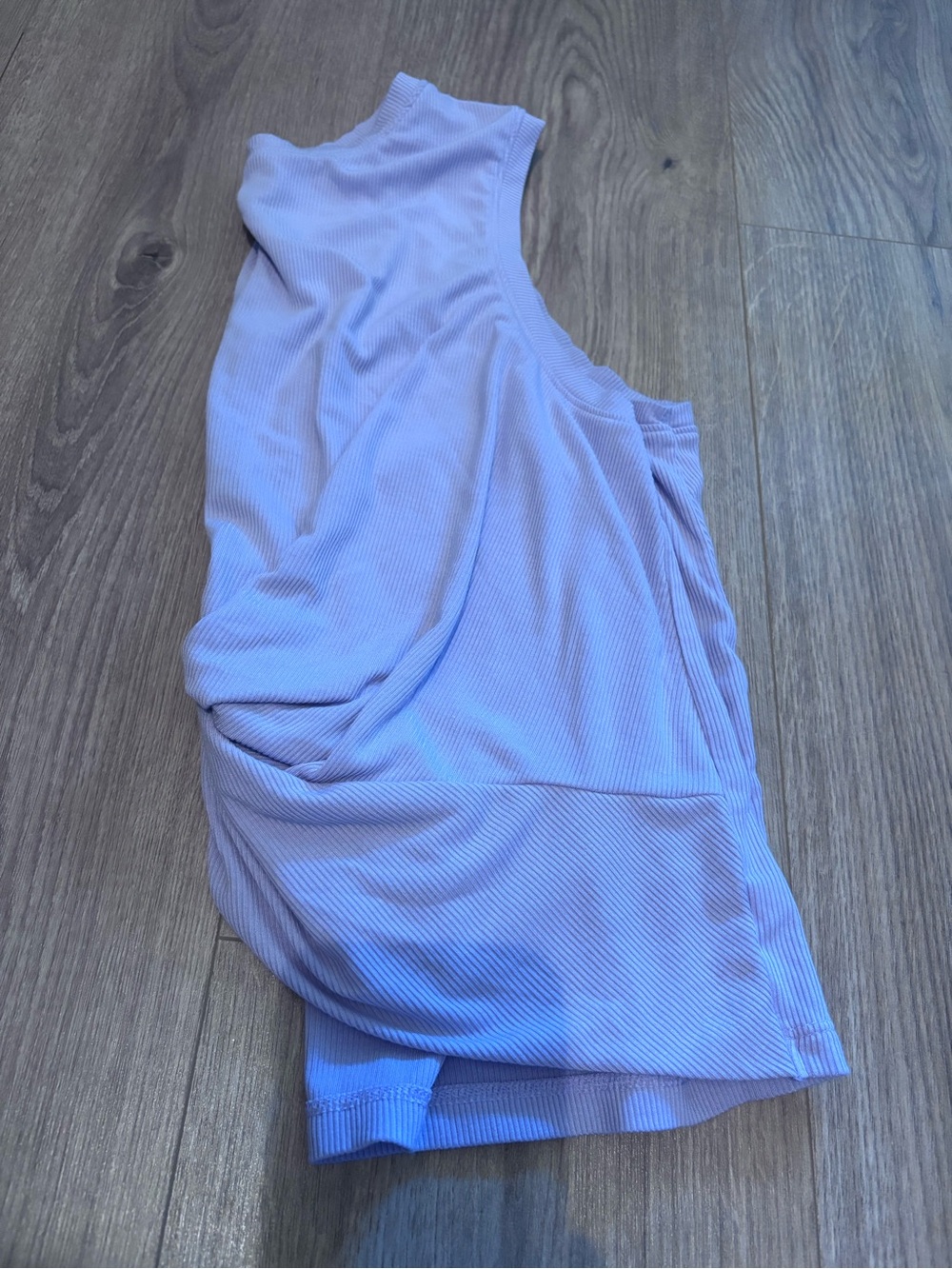 All in Motion Ribbed Lavender Cropped Tank Top Size Medium